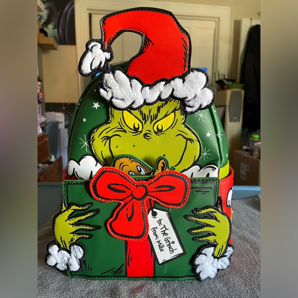 Loungefly Dr Seuss Grinch Santa Cosplay Mini Backpack